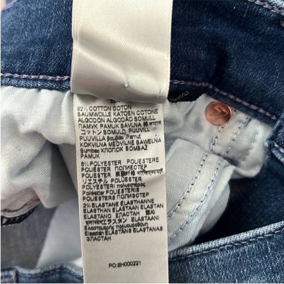 7 For All Mankind Dojo Original Jeans Trouser NWT Size 25 7FAMK Silver Stitching - Picture 7 of 9